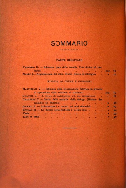 Archivii italiani di laringologia periodico trimestrale