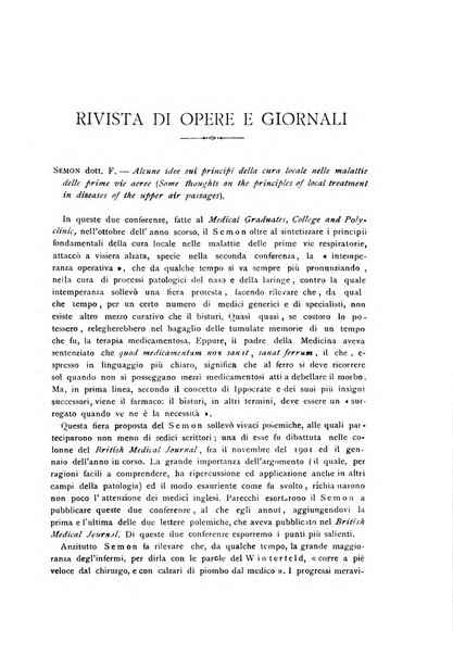 Archivii italiani di laringologia periodico trimestrale