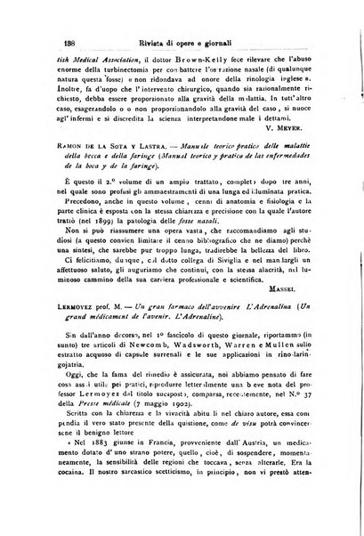 Archivii italiani di laringologia periodico trimestrale