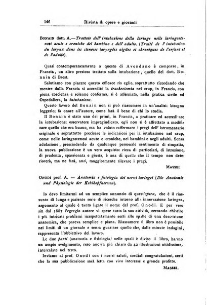 Archivii italiani di laringologia periodico trimestrale