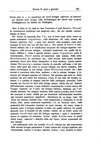 Archivii italiani di laringologia periodico trimestrale