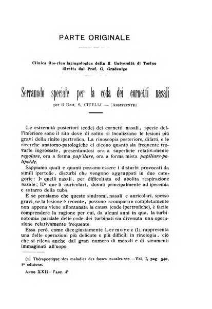 Archivii italiani di laringologia periodico trimestrale