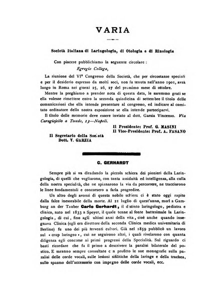 Archivii italiani di laringologia periodico trimestrale