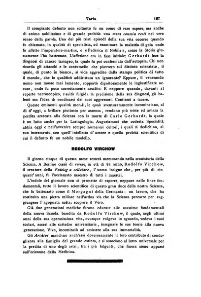 Archivii italiani di laringologia periodico trimestrale