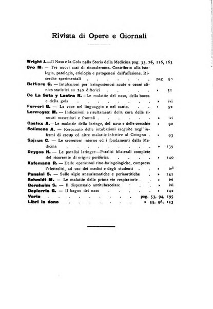 Archivii italiani di laringologia periodico trimestrale