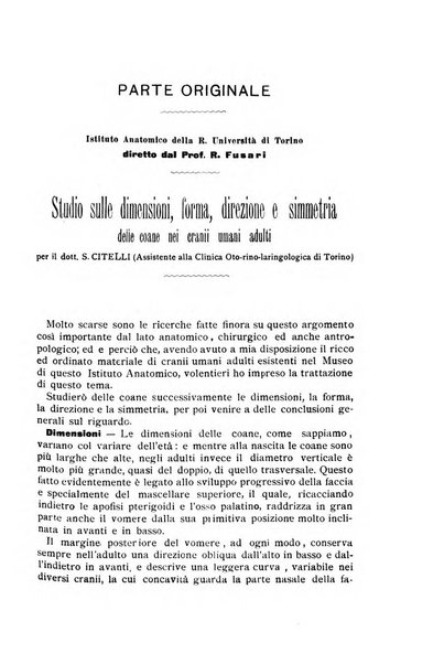 Archivii italiani di laringologia periodico trimestrale