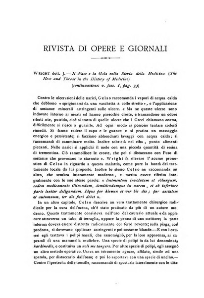 Archivii italiani di laringologia periodico trimestrale