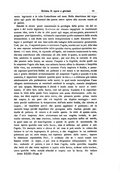 Archivii italiani di laringologia periodico trimestrale