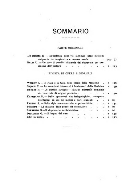 Archivii italiani di laringologia periodico trimestrale