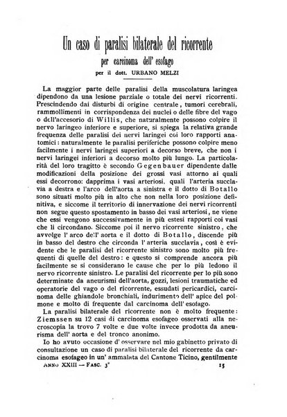 Archivii italiani di laringologia periodico trimestrale