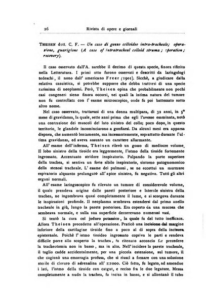 Archivii italiani di laringologia periodico trimestrale