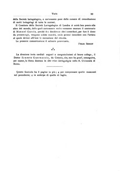 Archivii italiani di laringologia periodico trimestrale