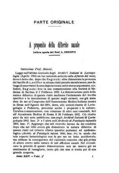 Archivii italiani di laringologia periodico trimestrale