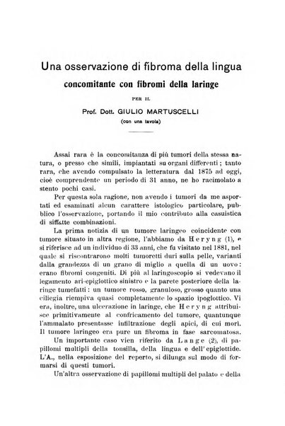 Archivii italiani di laringologia periodico trimestrale