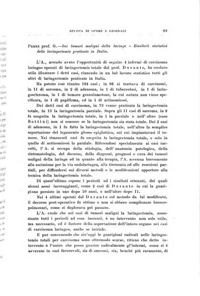 Archivii italiani di laringologia periodico trimestrale