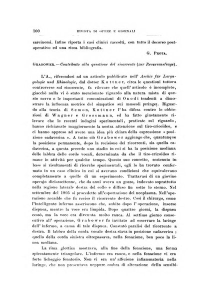 Archivii italiani di laringologia periodico trimestrale