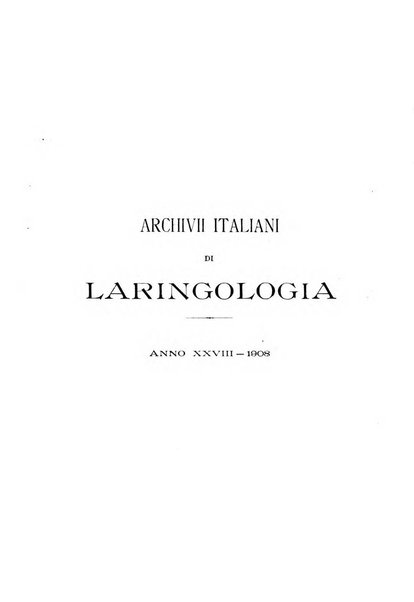 Archivii italiani di laringologia periodico trimestrale