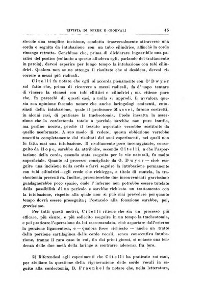 Archivii italiani di laringologia periodico trimestrale