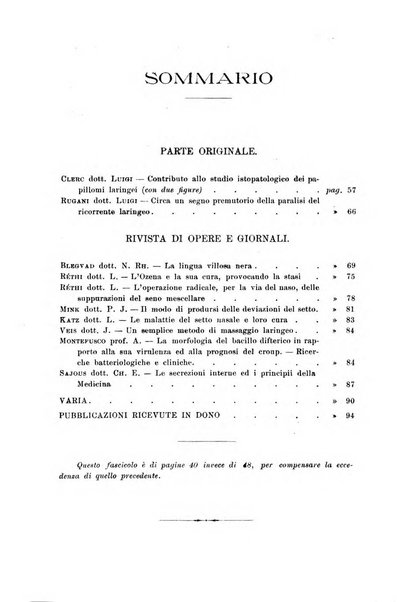 Archivii italiani di laringologia periodico trimestrale