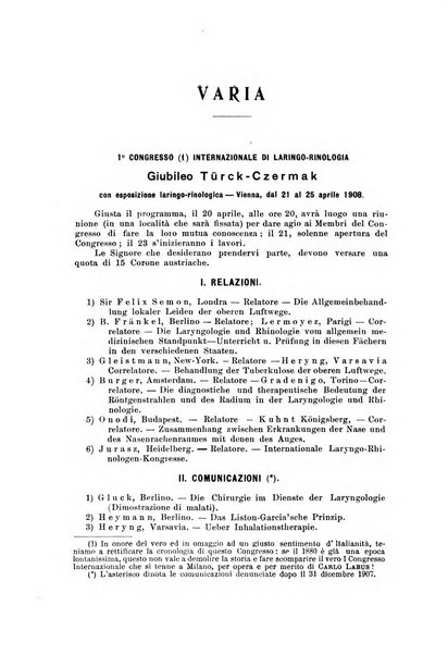 Archivii italiani di laringologia periodico trimestrale