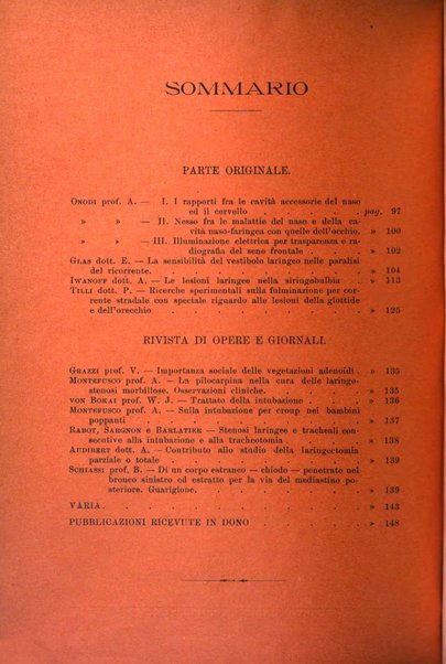 Archivii italiani di laringologia periodico trimestrale