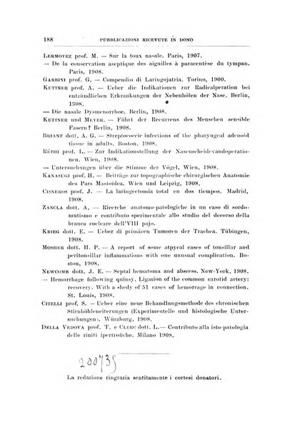 Archivii italiani di laringologia periodico trimestrale