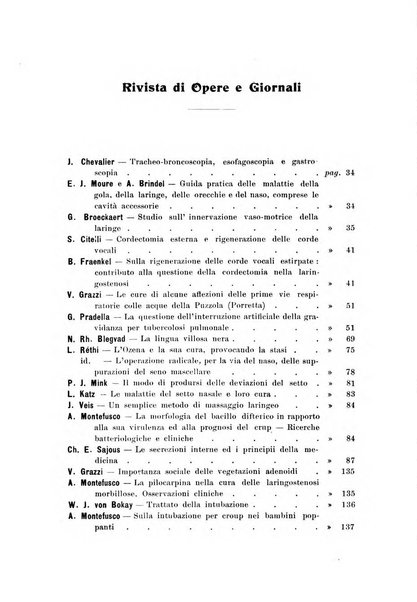 Archivii italiani di laringologia periodico trimestrale