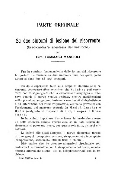 Archivii italiani di laringologia periodico trimestrale