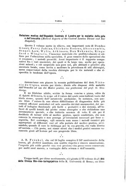 Archivii italiani di laringologia periodico trimestrale