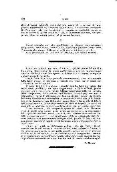 Archivii italiani di laringologia periodico trimestrale