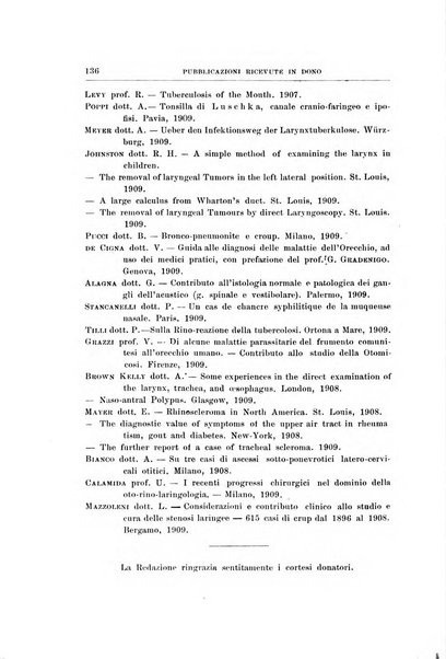 Archivii italiani di laringologia periodico trimestrale