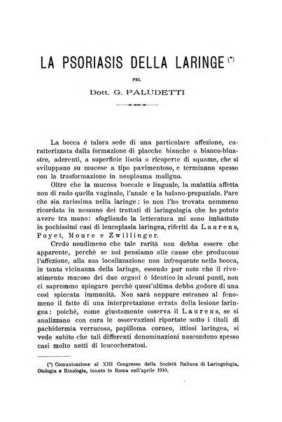 Archivii italiani di laringologia periodico trimestrale