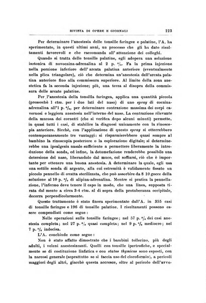 Archivii italiani di laringologia periodico trimestrale