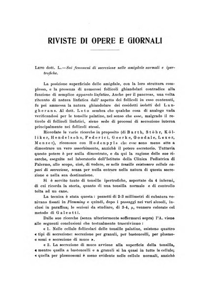 Archivii italiani di laringologia periodico trimestrale