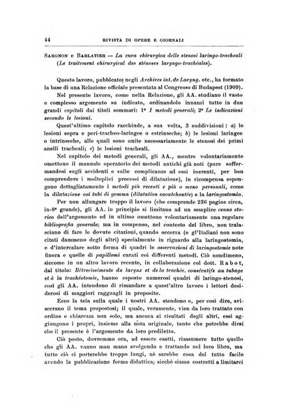 Archivii italiani di laringologia periodico trimestrale