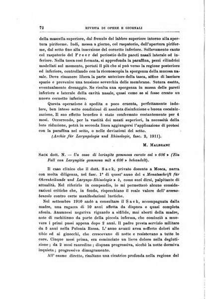 Archivii italiani di laringologia periodico trimestrale