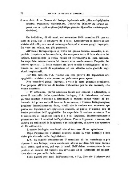 Archivii italiani di laringologia periodico trimestrale