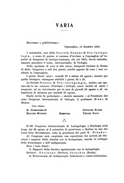 Archivii italiani di laringologia periodico trimestrale