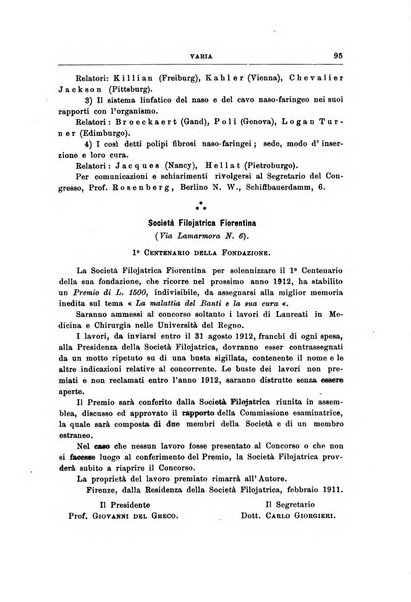 Archivii italiani di laringologia periodico trimestrale