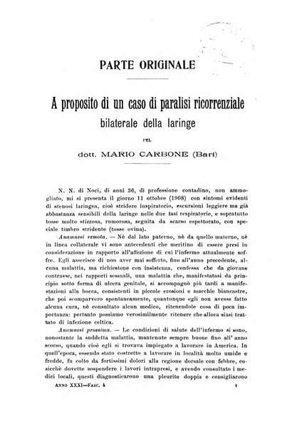 Archivii italiani di laringologia periodico trimestrale