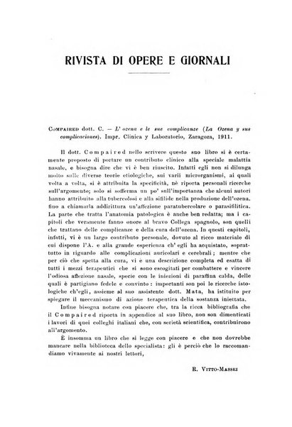 Archivii italiani di laringologia periodico trimestrale