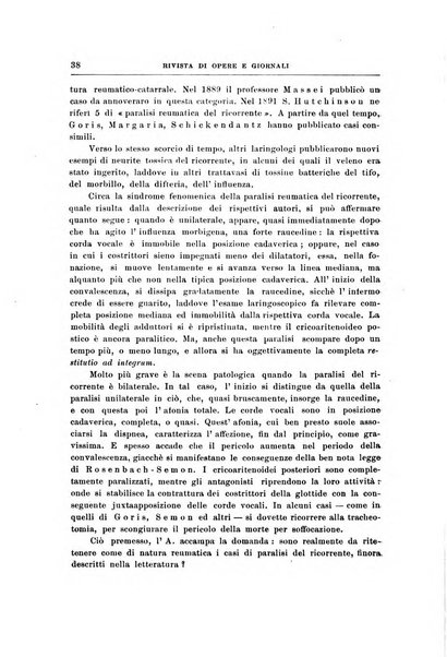 Archivii italiani di laringologia periodico trimestrale