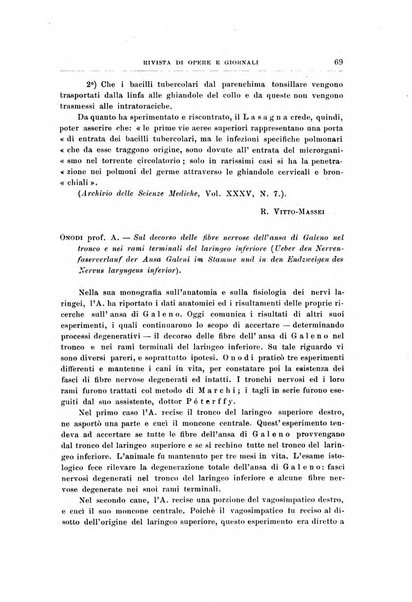 Archivii italiani di laringologia periodico trimestrale