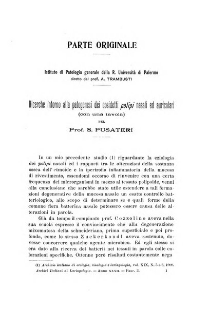 Archivii italiani di laringologia periodico trimestrale