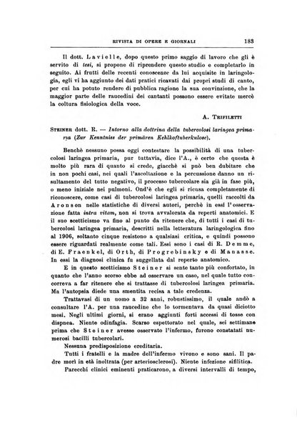 Archivii italiani di laringologia periodico trimestrale