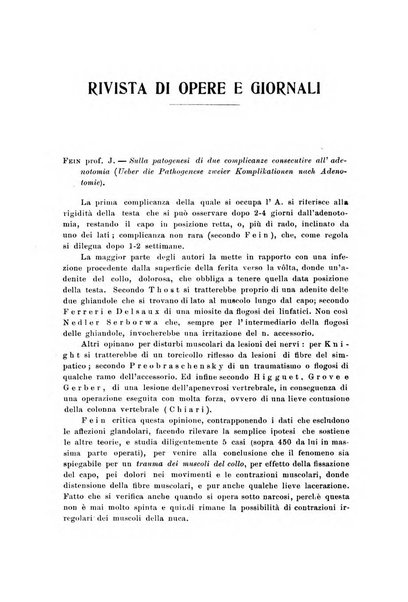 Archivii italiani di laringologia periodico trimestrale