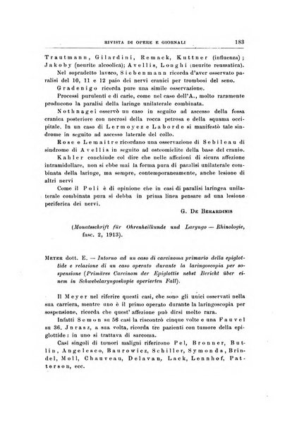 Archivii italiani di laringologia periodico trimestrale