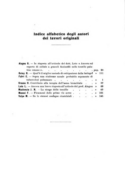 Archivii italiani di laringologia periodico trimestrale