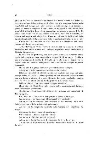 Archivii italiani di laringologia periodico trimestrale