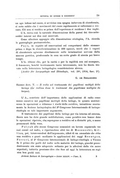 Archivii italiani di laringologia periodico trimestrale